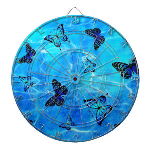 Cible De Fléchettes Papillon bleu