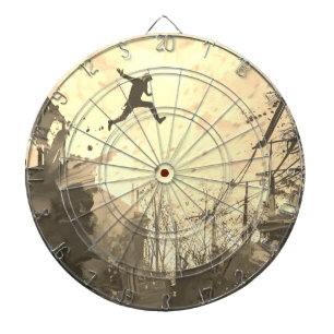 Cible De Fléchettes Parkour Urban Free Runing Free Styling Art Sepia