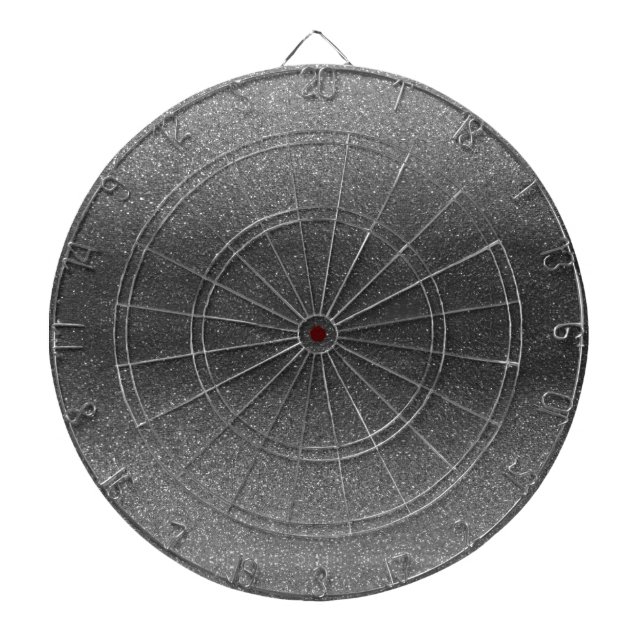 Cible De Fléchettes Parties scintillant noire gris argent Ombre brilla (Devant)