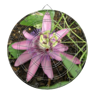 Cible de flechettes Passionflower rose et violet