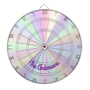 Cible De Fléchettes Pastel Iridescente arc-en-ciel radiale dégradé
