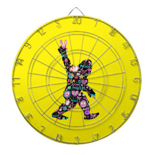 Cible De Fléchettes Peace Love Bigfoot Hippie Funny Bigfoot Lover