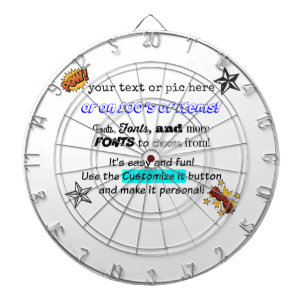 CIBLE DE FLECHETTES personnalisable de