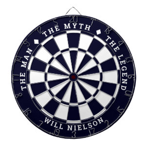 Cible De Fléchettes Personnalisé "L'homme, le mythe, la légende" Nom