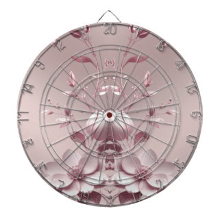 Cible De Fléchettes Pink Floral Dartboard