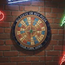 Pirate Treasure Map Dartboard Wall Decor