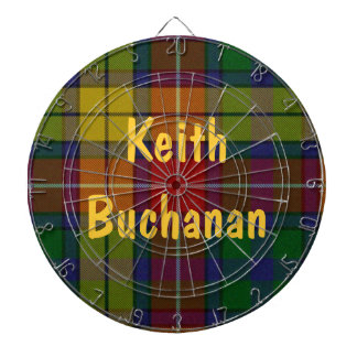 Cible de flechettes Plaid Buchanan Tartan colorée