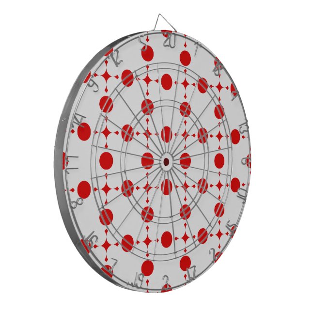 Cible De Fléchettes Pois rouges, Motif à points polka, points, pointil (Devant gauche)