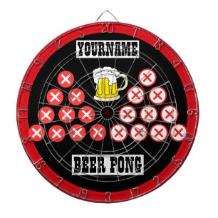 Cible De Fléchettes Pong de bière personnalisée