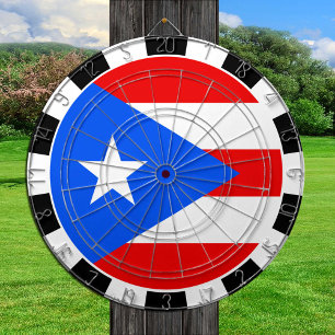 Cible De Fléchettes Porto Rico Dartboard, jeu, drapeau portoricain