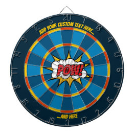 Cible De Fléchettes Pow Comic Sound Effet Dartboard avec texte personn