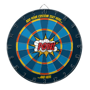 Cible De Fléchettes Pow Comic Sound Effet Dartboard avec texte personn