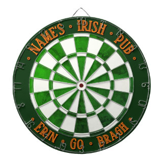 Cible De Fléchettes Pub Irlandais Custom Name - Irlande Erin Go Bragh