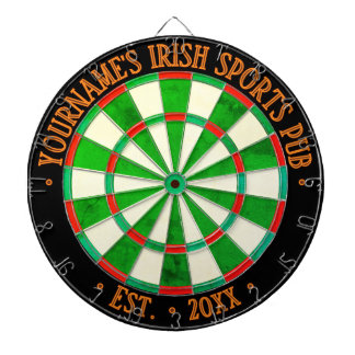 Cible De Fléchettes Pub sportif irlandais personnalisé, année de créat