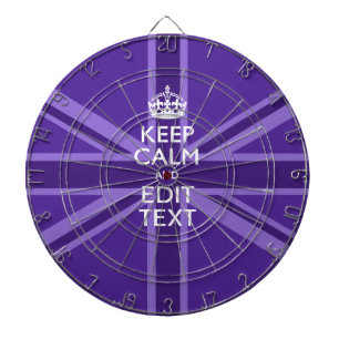 Cible De Fléchettes Purple Elegance Gardez Le Calme Votre Texte Union 