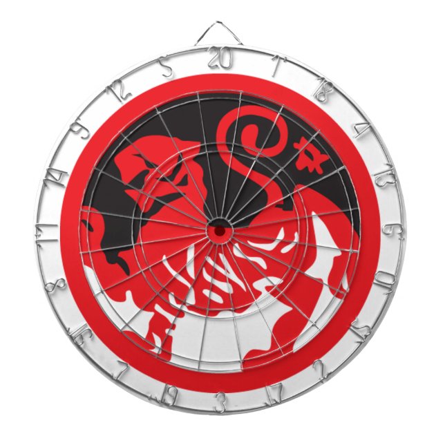 Cible de flechettes Red Lion Yin Yang (Devant)
