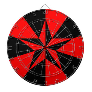 Cible De Fléchettes Red Star (Drapeau du socialisme libertaire)