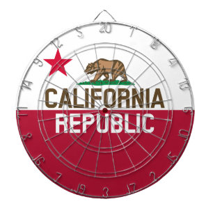 Cible De Fléchettes RÉPUBLIQUE DE CALIFORNIE Drapeau Drapeau Drapeau D