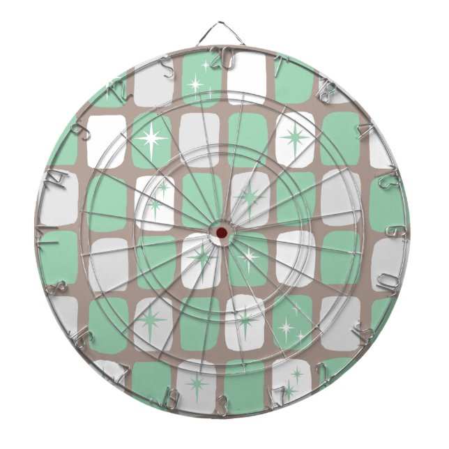 Cible de flechettes Retro Jade Starbursts (Devant)