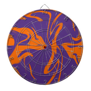 Cible De Fléchettes Rétro Motion Orange & Violet