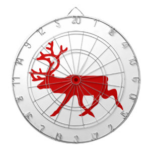 Cible De Fléchettes Rindeer rouge / Silhouette caribou