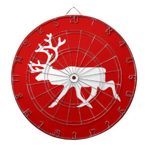 Cible De Fléchettes Rinder blanc / Silhouette caribou