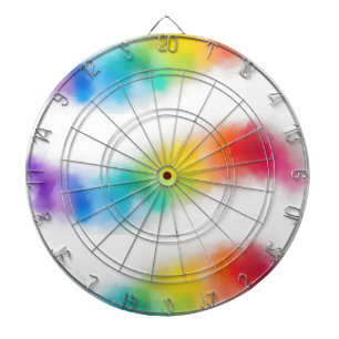 Cible De Fléchettes Rose bleu violet vert Modèle moderne tendance