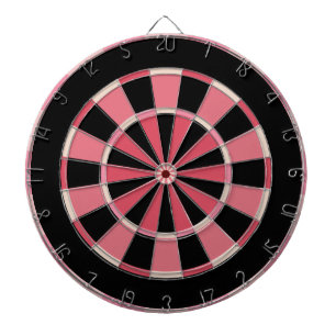 Cible De Fléchettes Rose et noir de fraise moderne