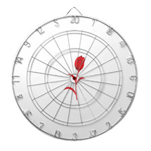 Cible De Fléchettes Rose Madder, Rouge lave, design floral