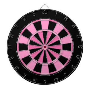 Cible De Fléchettes Rose Noir Moderne