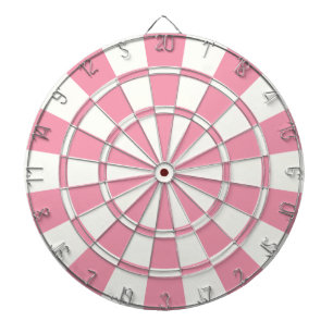 Cible De Fléchettes Rose pâle et blanc
