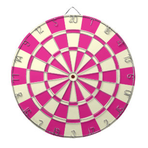 Cible De Fléchettes Rose Vivant Et Beige Crème Couleur