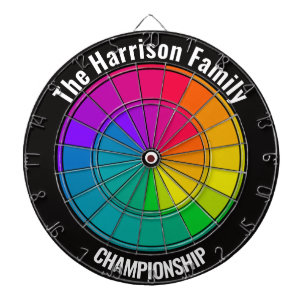 Cible De Fléchettes Roue couleur du championnat de famille personnalis