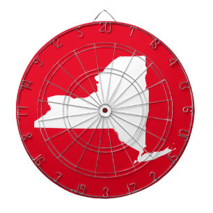 Cible De Fléchettes Rouge et Blanc New York