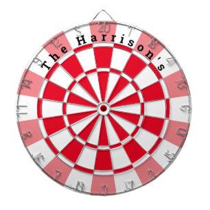 Cible De Fléchettes Rouge vintage et blanc