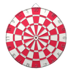 Cible De Fléchettes Ruby Rouge et blanc