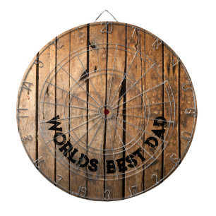 Cible De Fléchettes Russe en détresse foncé extérieur motif en bois de