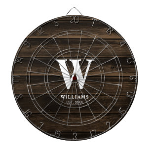 Cible De Fléchettes Rustic Country Darn Barn Wood Personnalisé