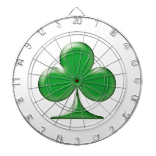 Cible De Fléchettes Saint Patrick's Day Irlandais Green Clover Shamroc