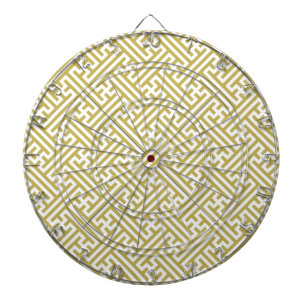 Cible De Fléchettes Sayagata motif, japonais, or et blanc