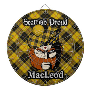 Cible De Fléchettes Scottish Clan MacLeod Tartan Dartboard