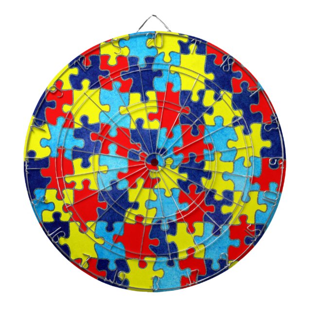Cible De Fléchettes Sensibilisation sur l'autisme-Puzzle par Shirley T (Devant)