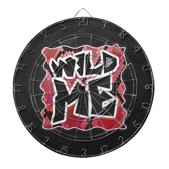Cible De Fléchettes Serpent Wild Me Black et Red Print (Devant)