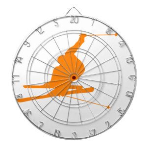 Cible De Fléchettes Ski De Neige Orange