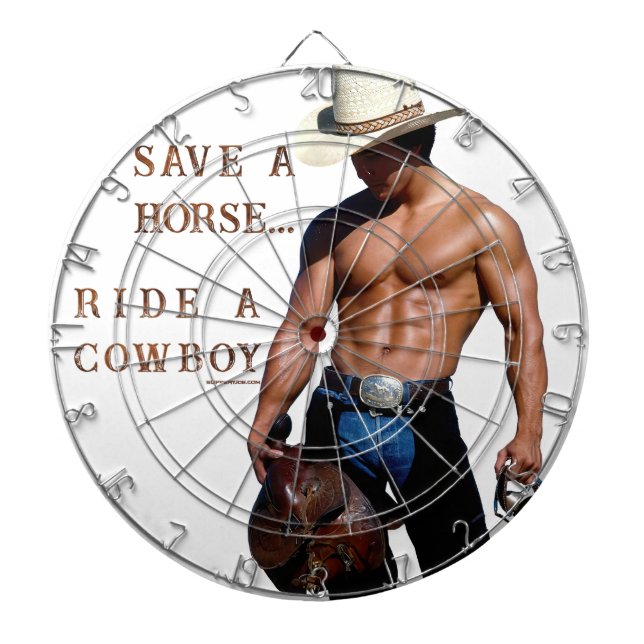 Cible De Fléchettes SlipperyJoe's save horse ride paille cowboy casque (Devant)