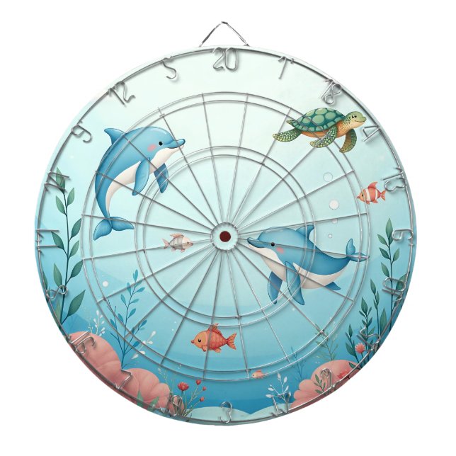 Cible De Fléchettes Sous les mignons enfants de la mer (Devant)