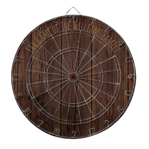 Cible De Fléchettes Style campagnard en bois en bois rustique de