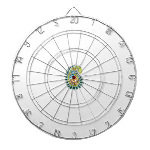 Cible De Fléchettes Style Décoratif, Vert Bleu Foncé, Bataille