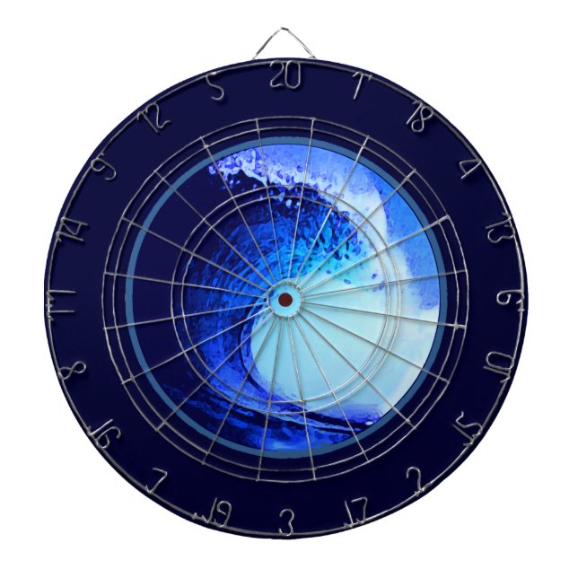 Cible De Fléchettes surf cool bleu vague (Devant)