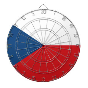 Cible De Fléchettes Tableau avec Drapeau de la Tchéquie